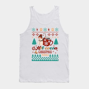 Hot Cocoa Christmas Movies, Retro Christmas Tank Top